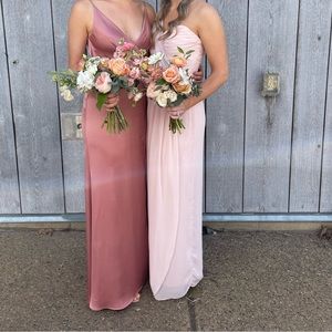 Vivian Diamond one shoulder bridesmaids dress size 2